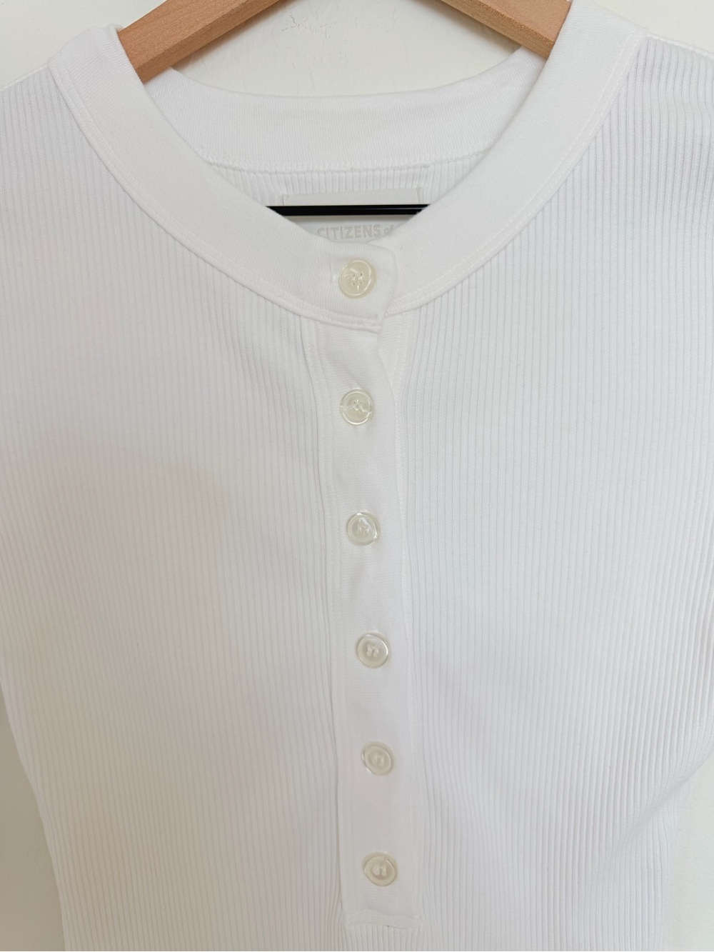 Citizens Of Humanity Nali Short Sleeve Henley
In White - Picture 7 of 10